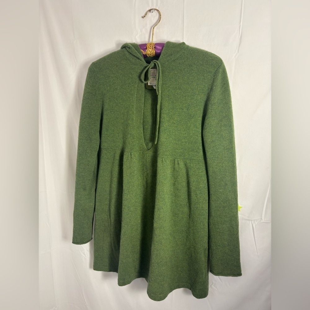 100% Cashmere Forest Fairy Keyhole Babydoll Hoodie/Mini Dress Women’s Size M
